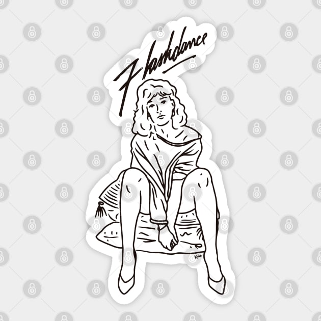 Flashdance Black Sticker by KaiaAramayo